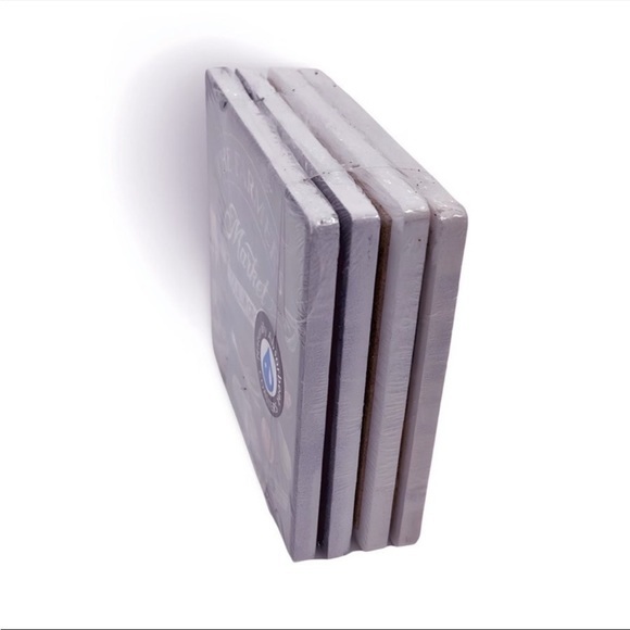 Artist Designed Coaster Set: Farmers Market & Wine Drink Themed Coasters - Picture 3 of 3